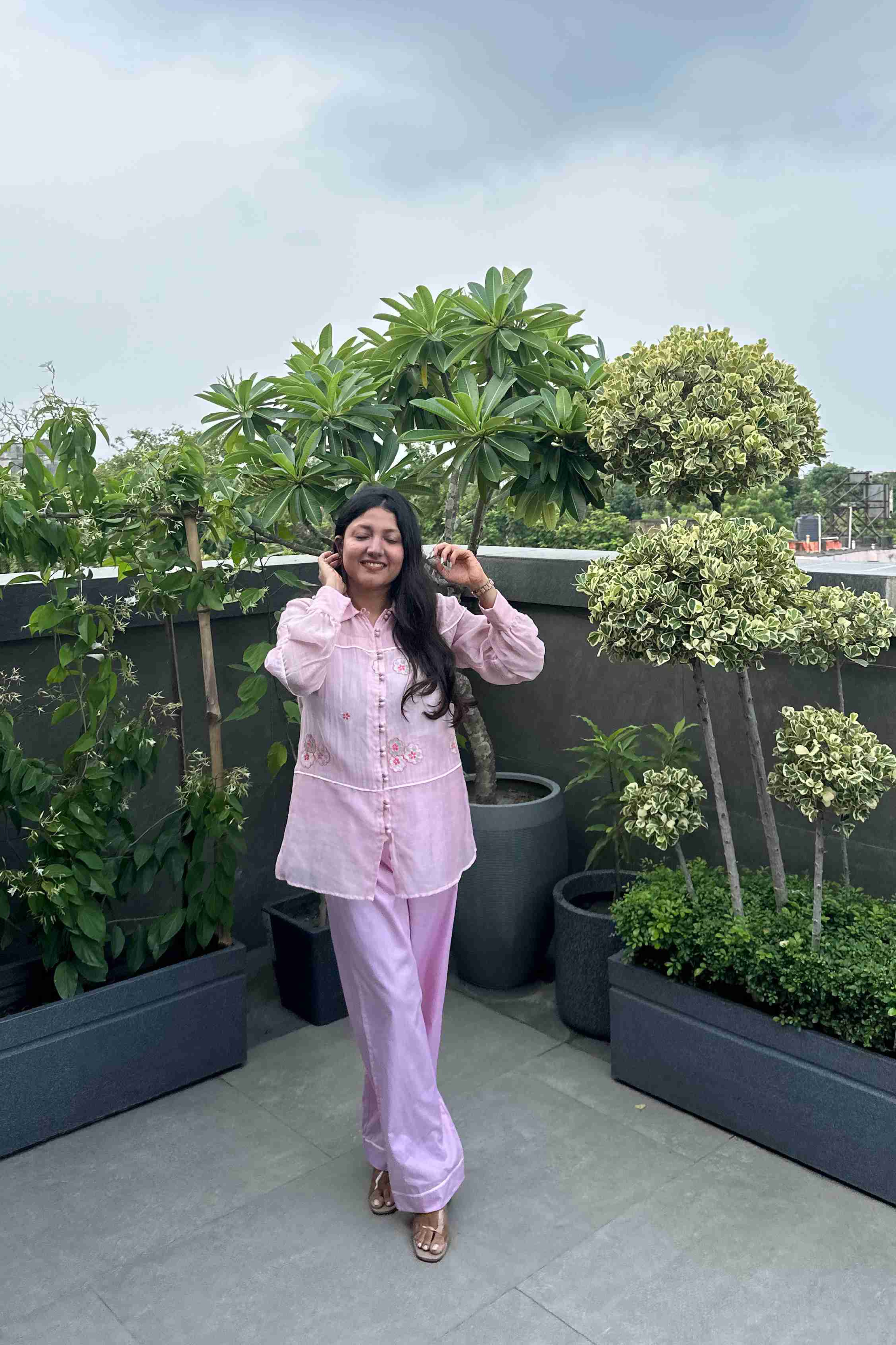 VINA CO-ORD SET WITH WHITE DETAILING Main image