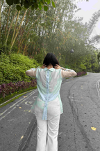CRISS-CROSS PEARL SHIRT