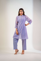 VINA SHORT KURTA SET WITH THREAD DETAILING