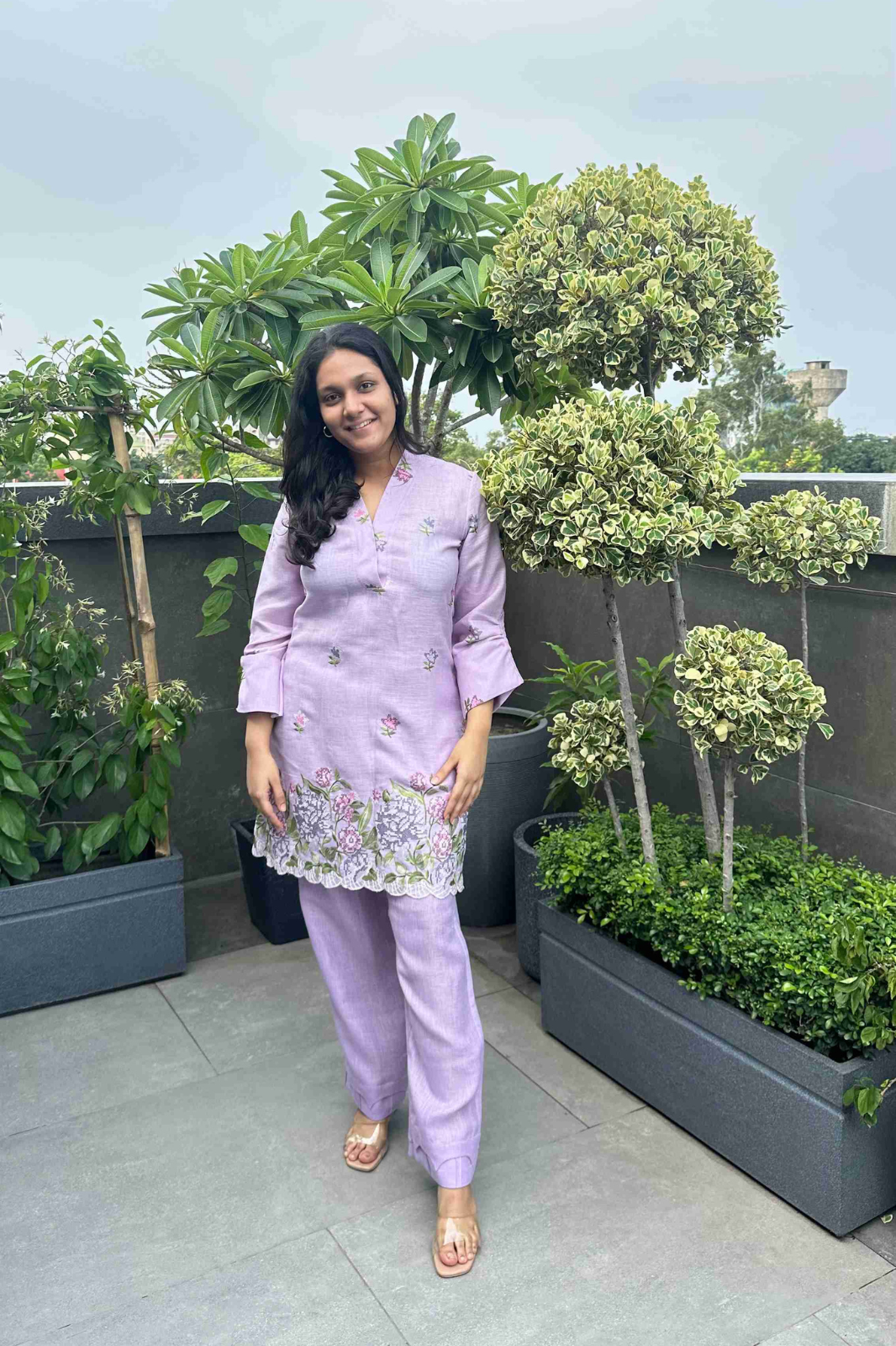 CROSS STITCH V-NECK CO-ORD SET Main image