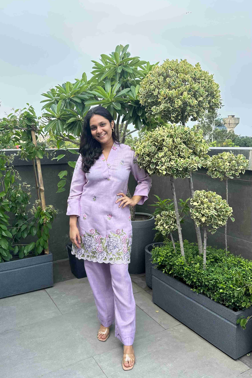 CROSS STITCH V-NECK CO-ORD SET Secondary image