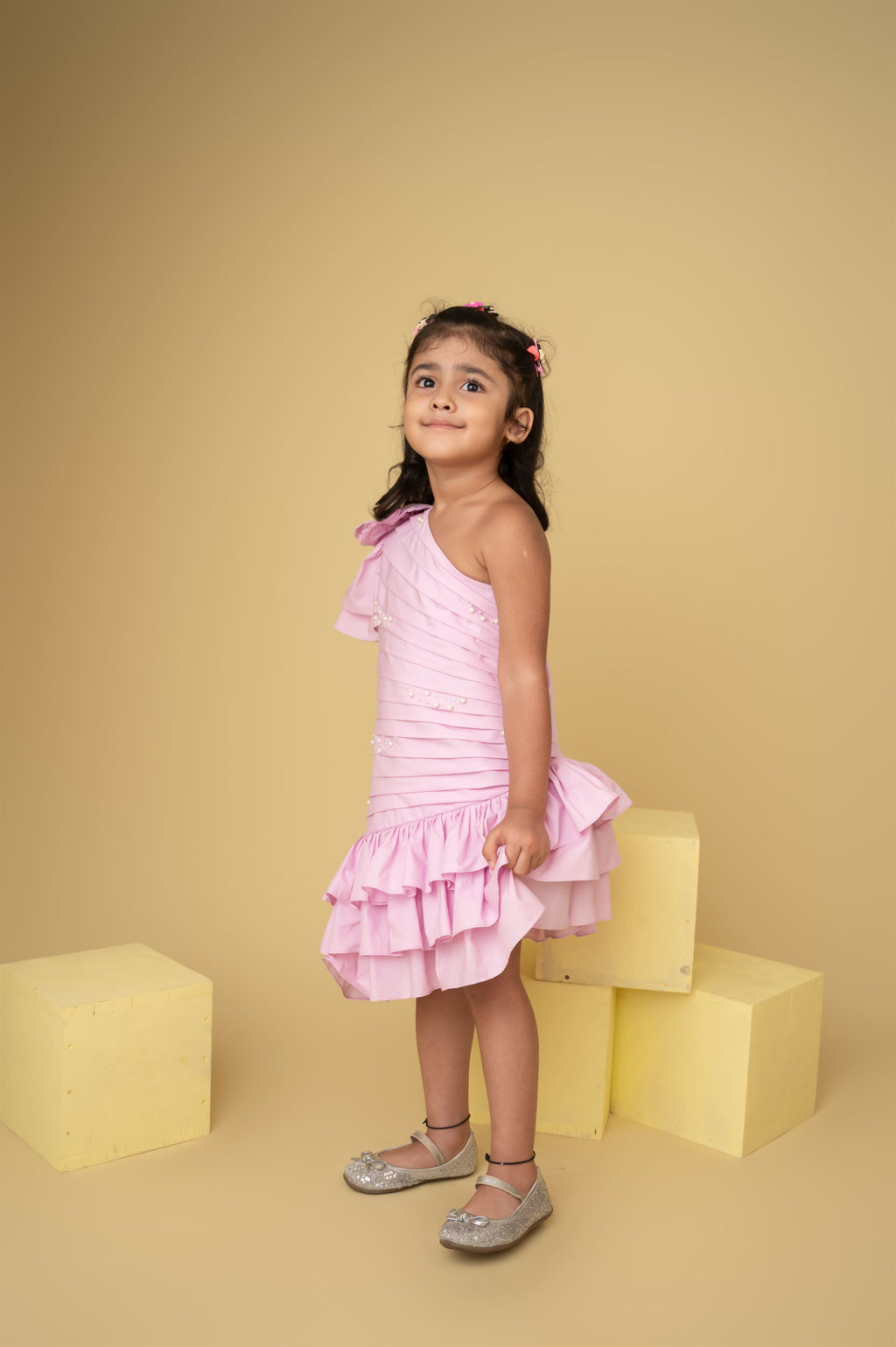 PLEATY PIE DRESS