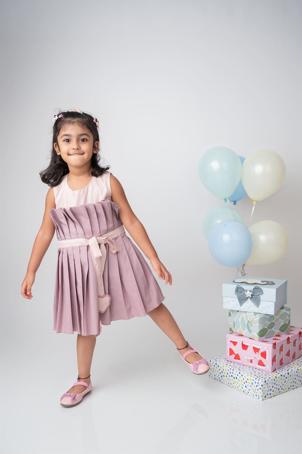 PLEAT ME UP BOW DRESS