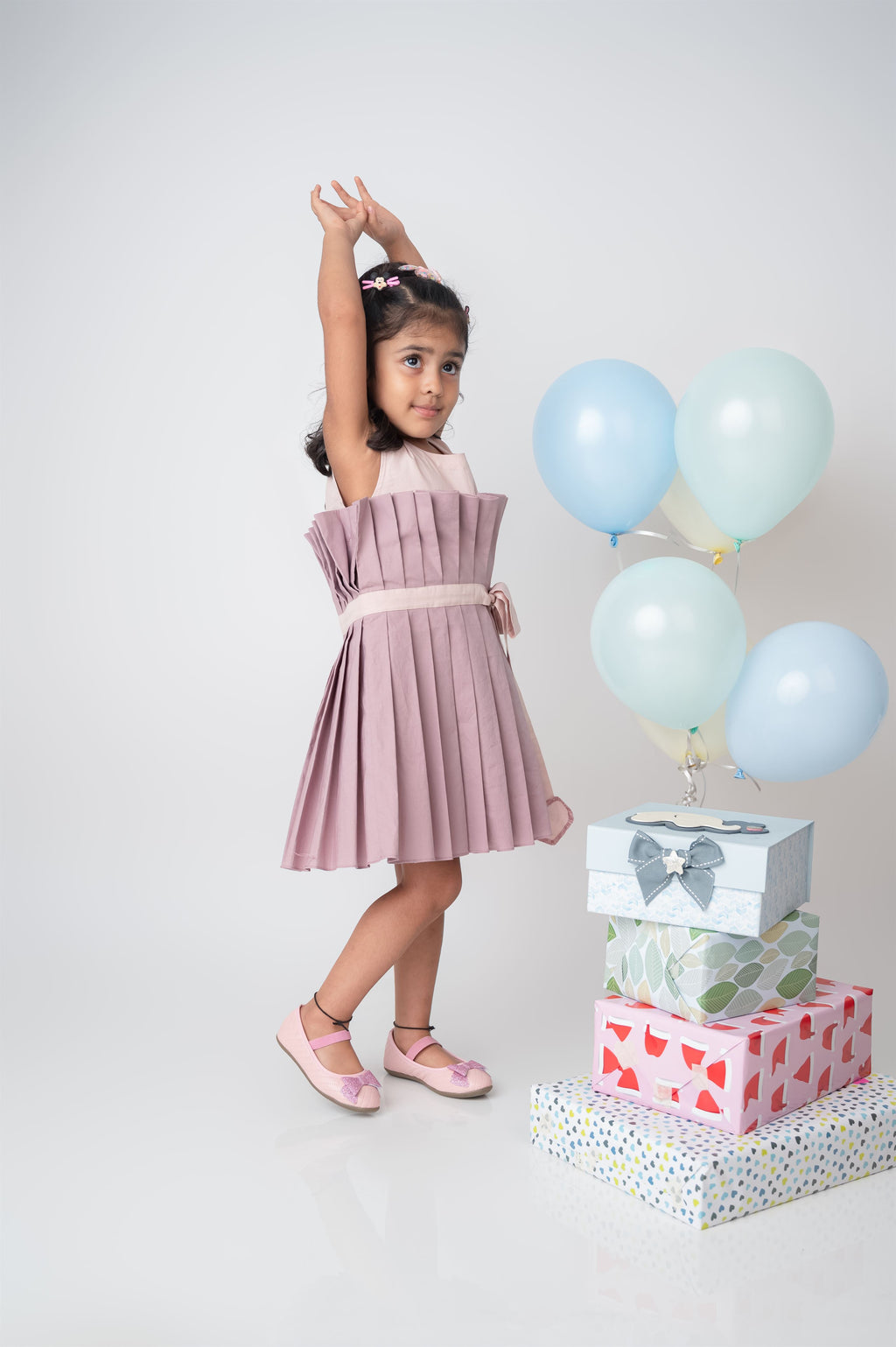 PLEAT ME UP BOW DRESS