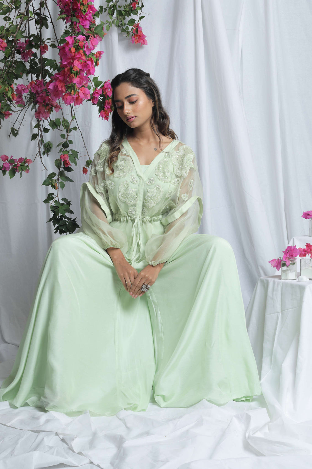 AVYANA ORGANZA PEPLUM CO-ORD SET