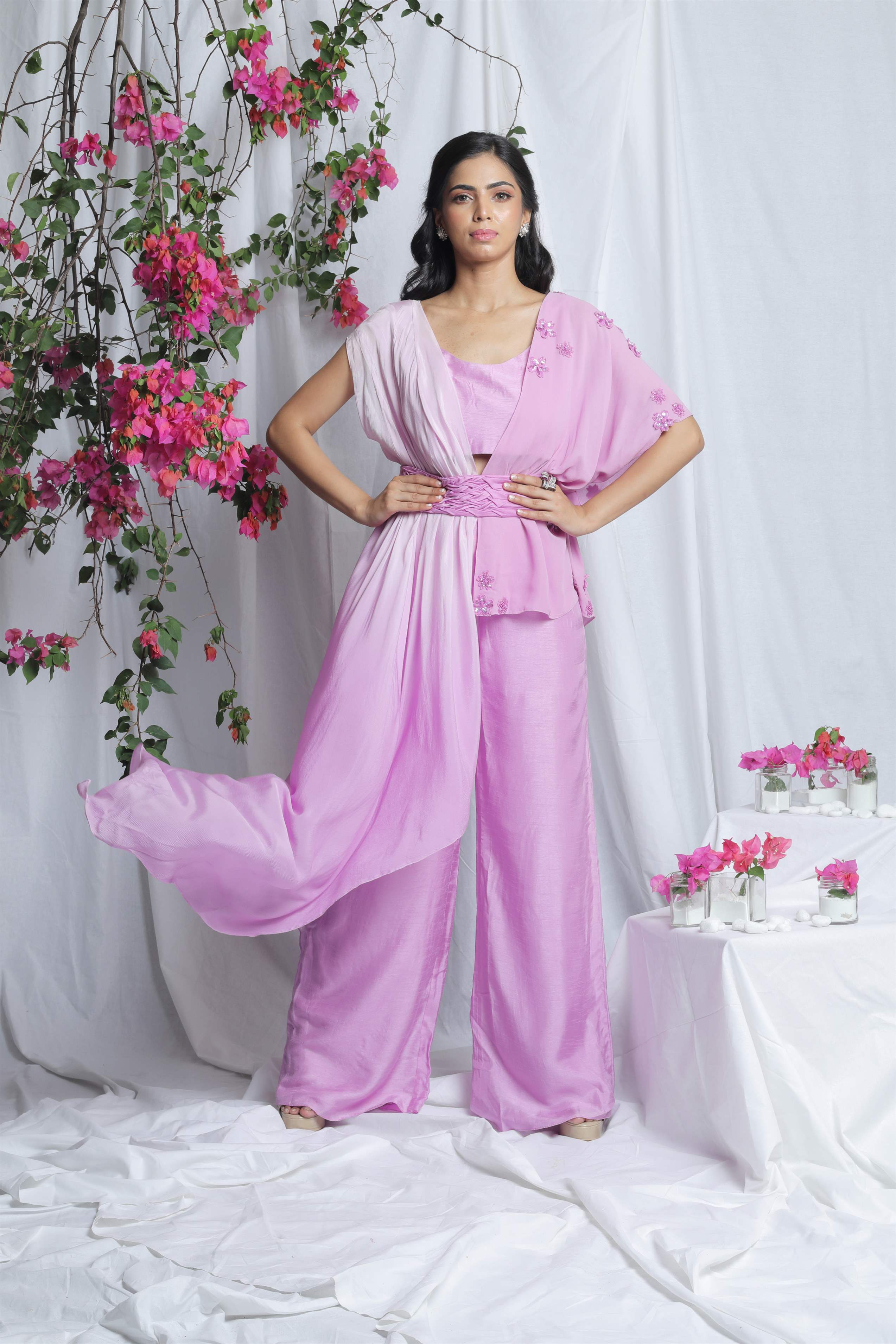 FIORELLA SMOCKING CAPE SET
