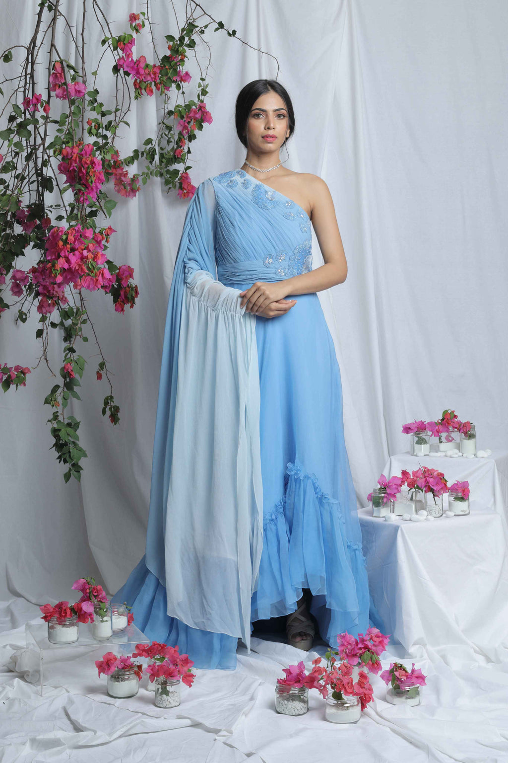 AVYANA ONE SHOULDER GOWN