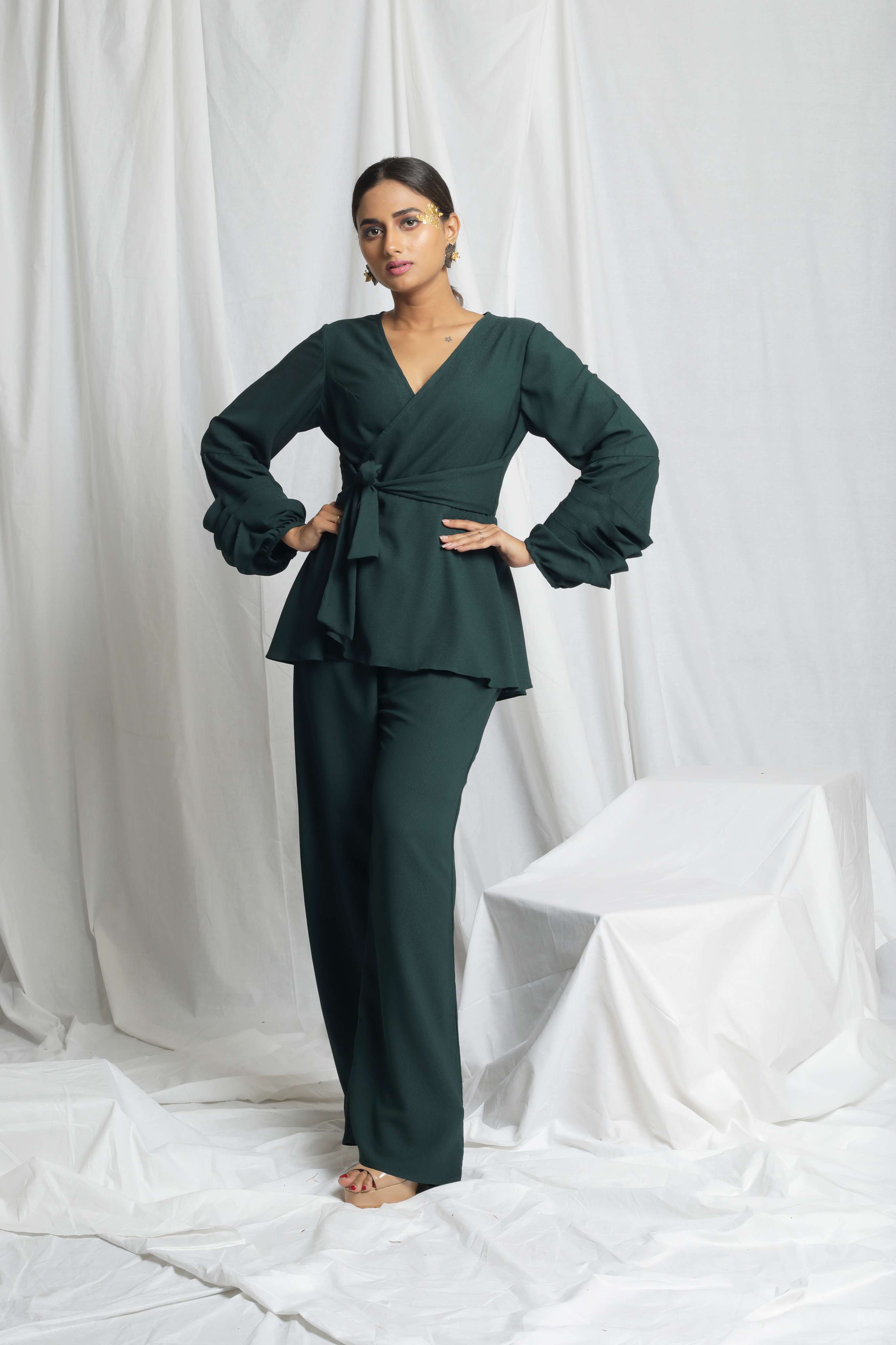 PLEATED SLEEVES CO-ORD SET Main image