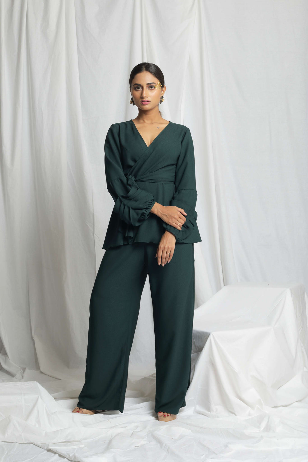 PLEATED SLEEVES CO-ORD SET