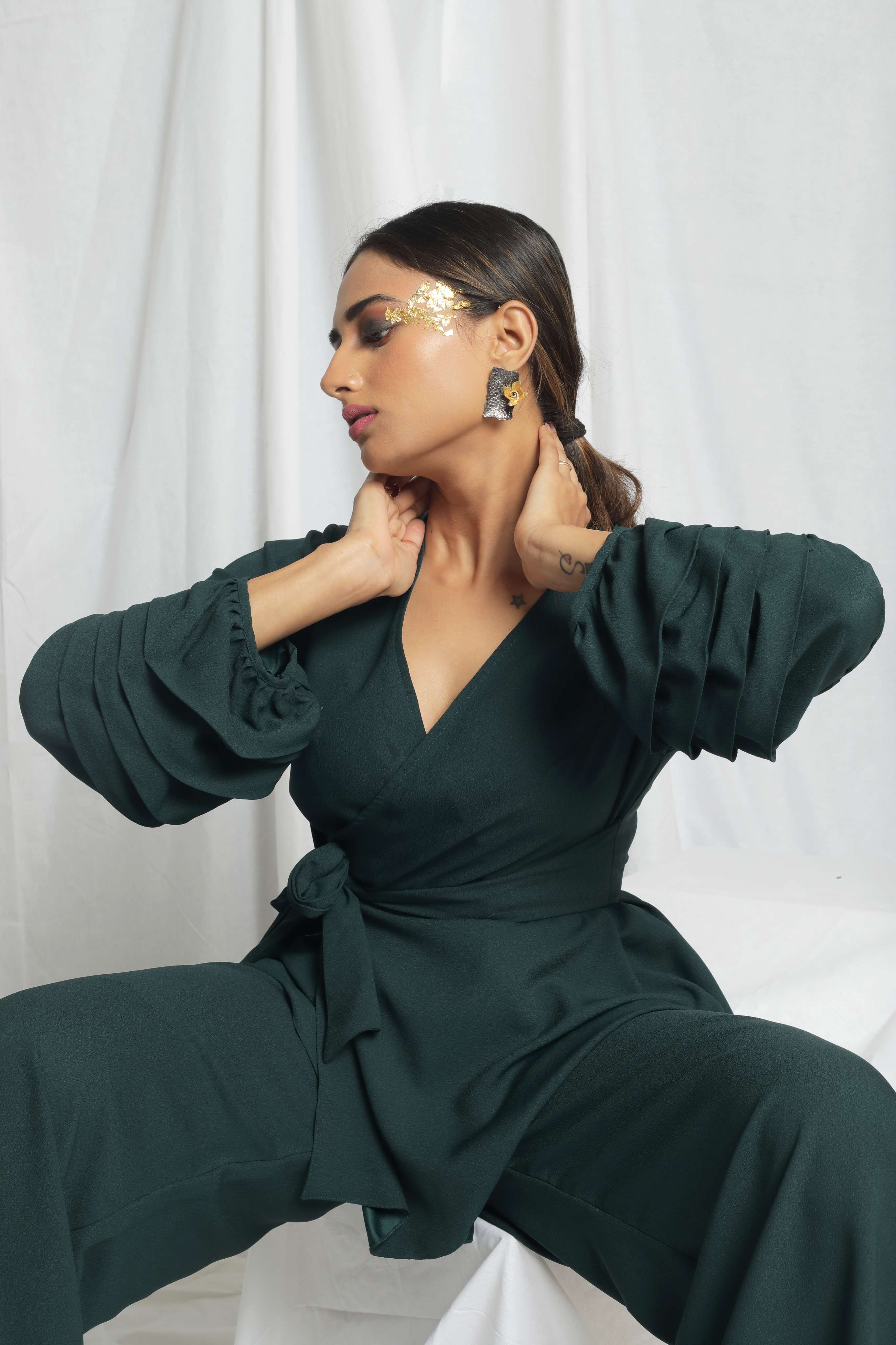 PLEATED SLEEVES CO-ORD SET