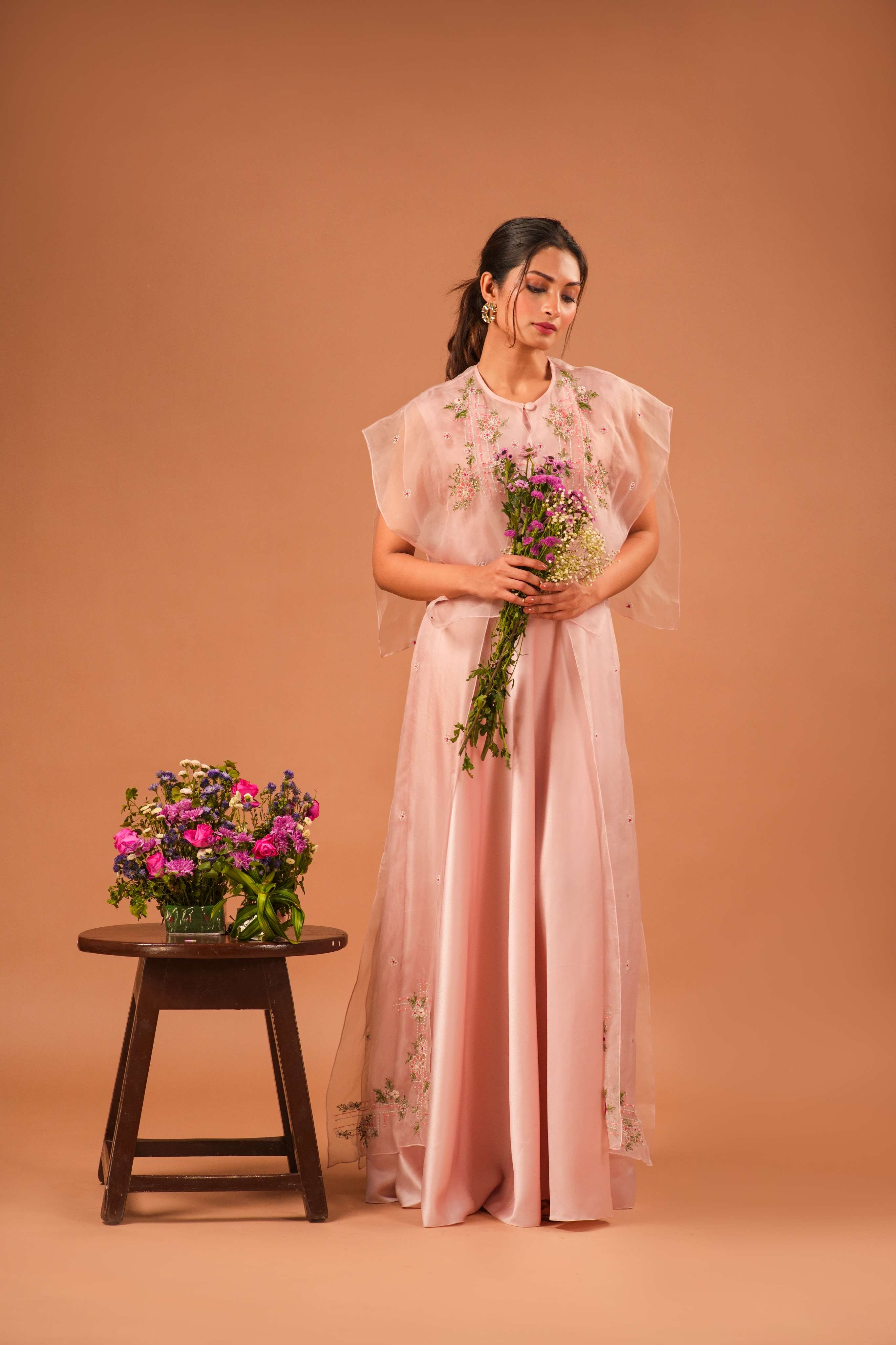 RAYA CAPE MAXI DRESS