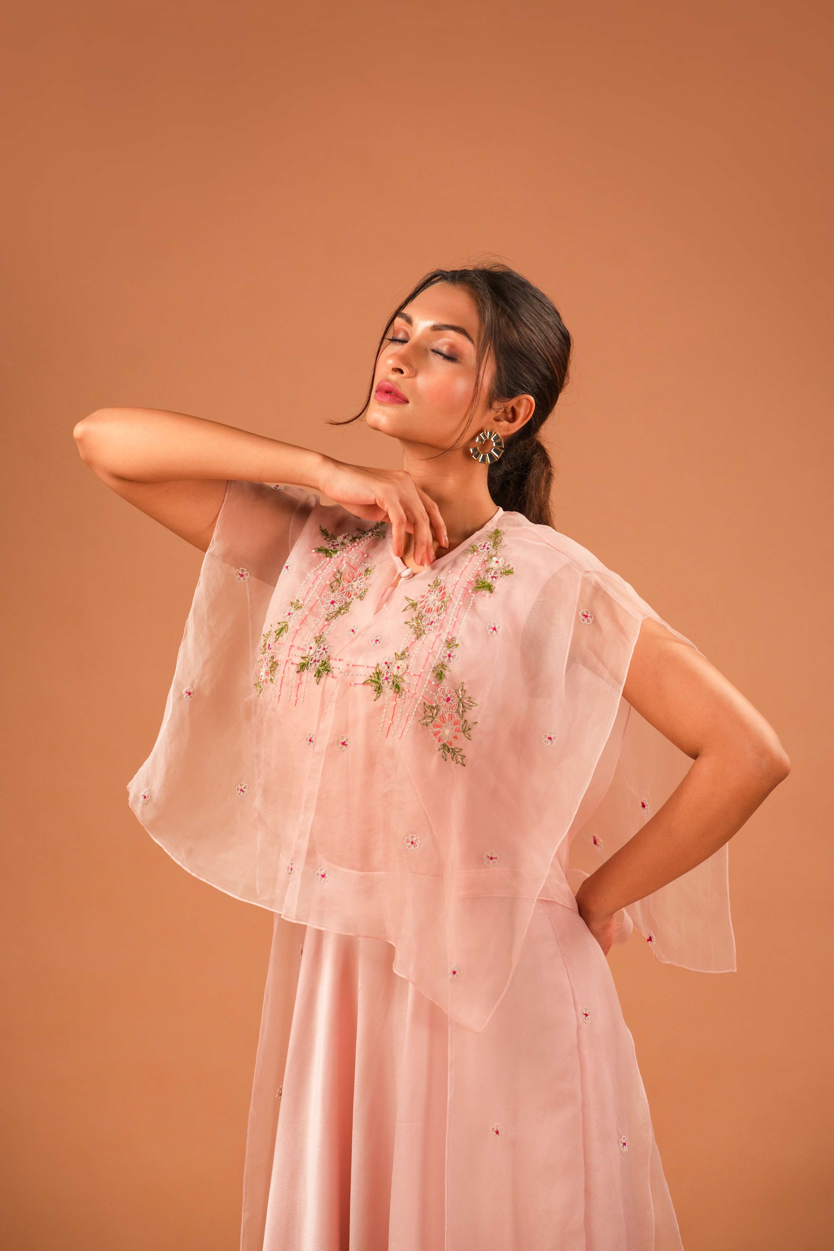 RAYA CAPE MAXI DRESS