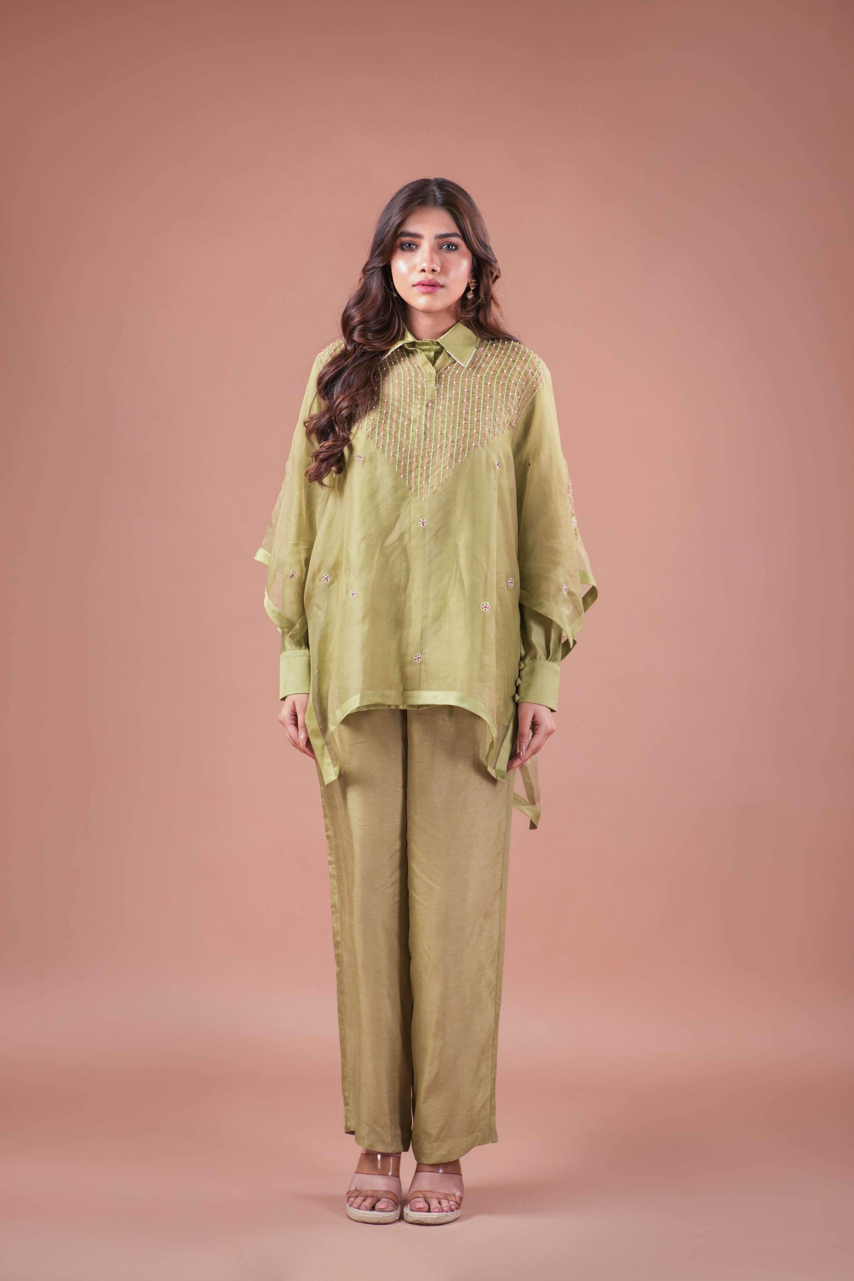 RAYA CAPE-SHIRT CO-ORDS SET Main image