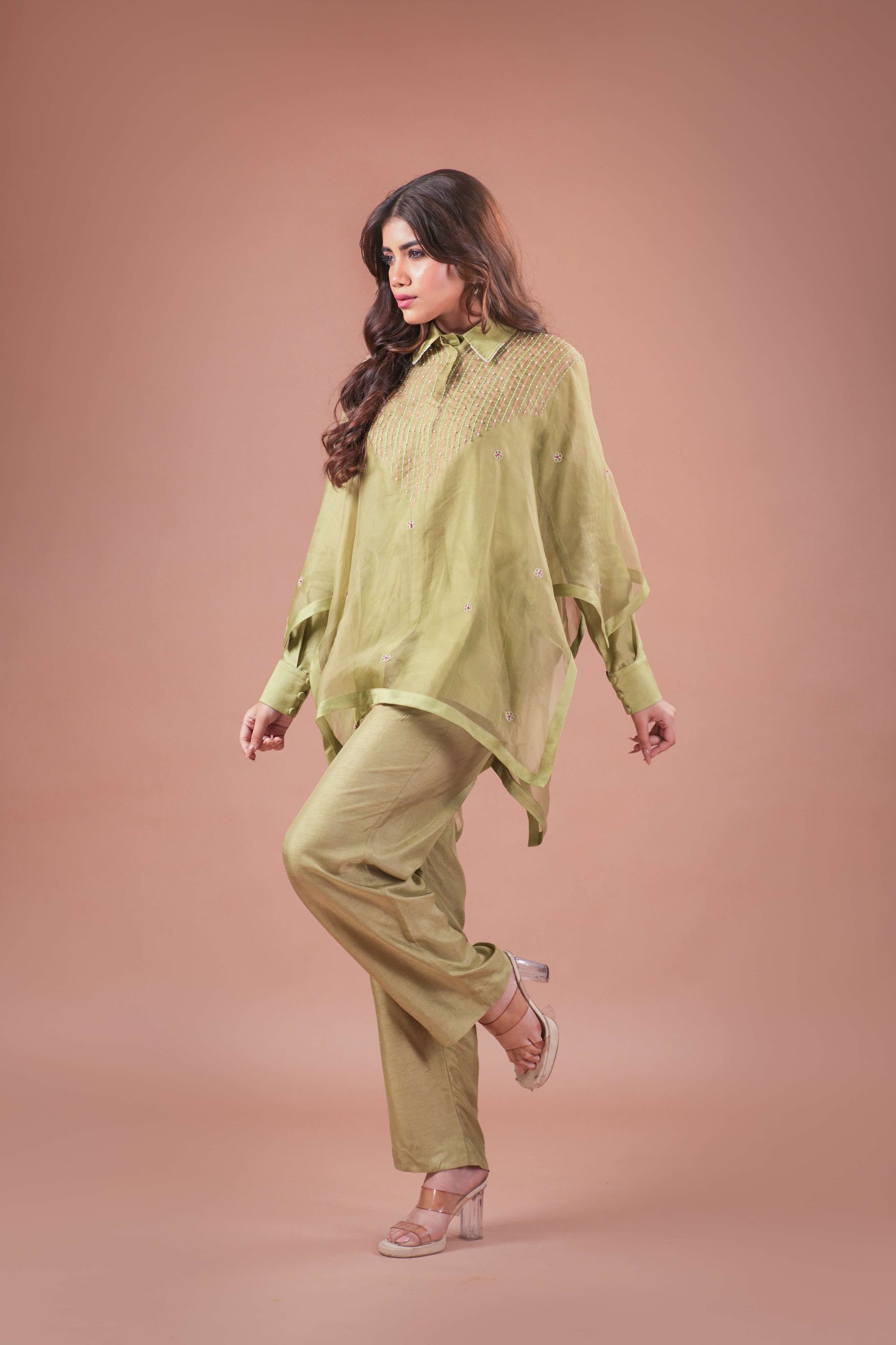 RAYA CAPE-SHIRT CO-ORDS SET
