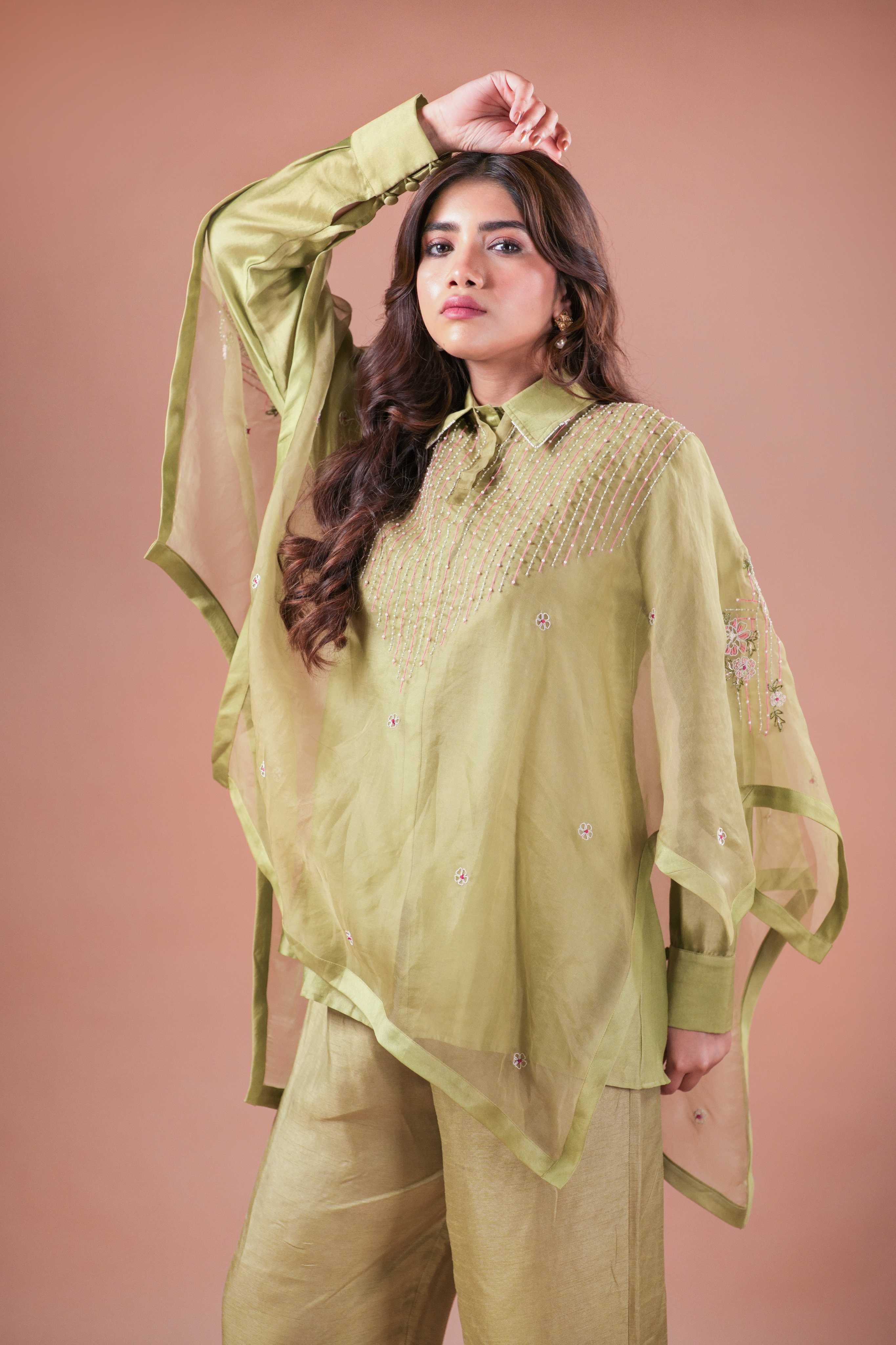 RAYA CAPE-SHIRT CO-ORDS SET