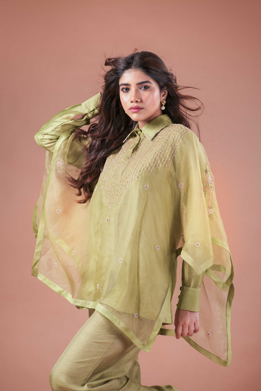 RAYA CAPE-SHIRT CO-ORDS SET