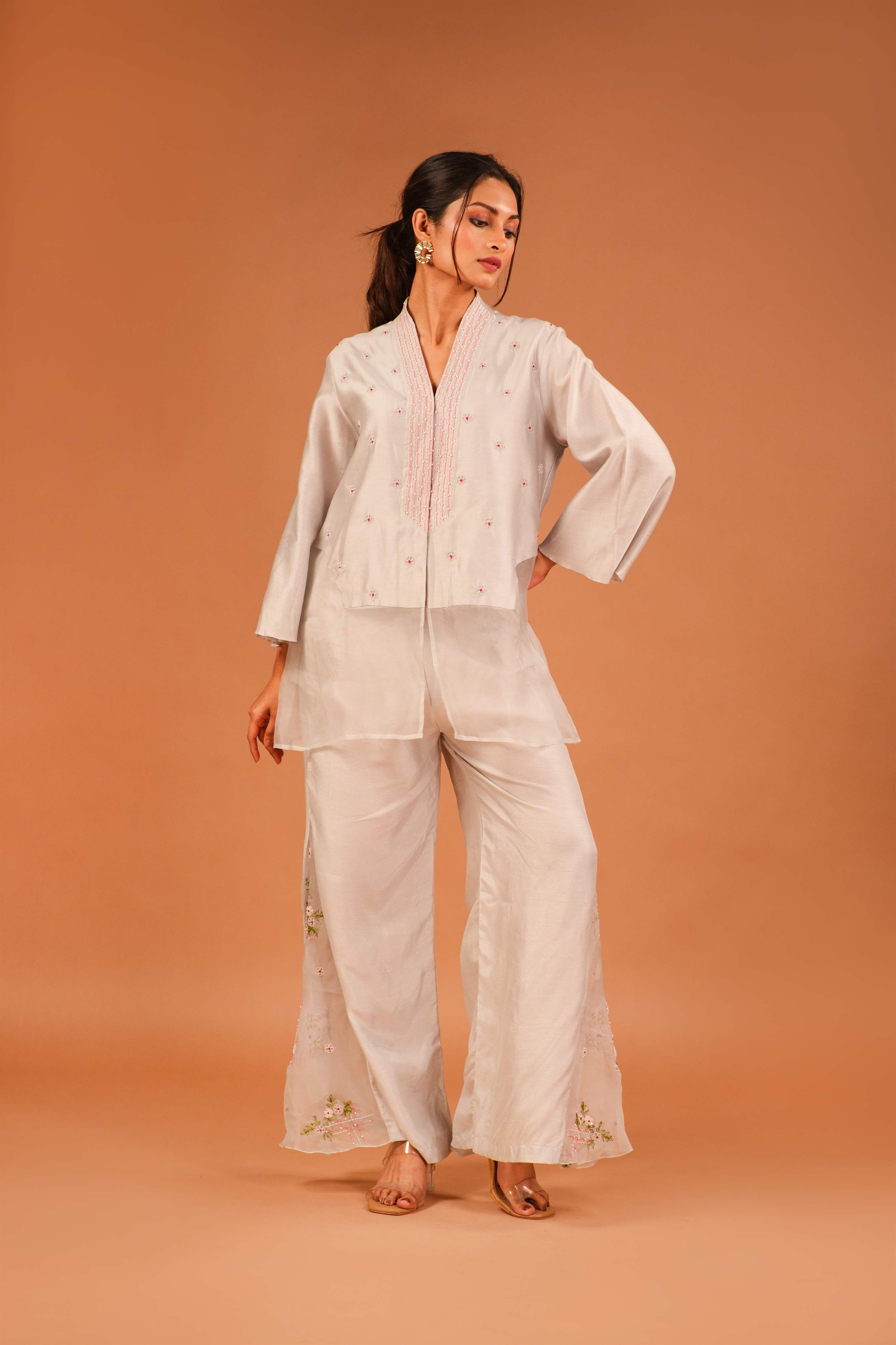 RAYA ORGANZA PANEL CO-ORD SET Main image