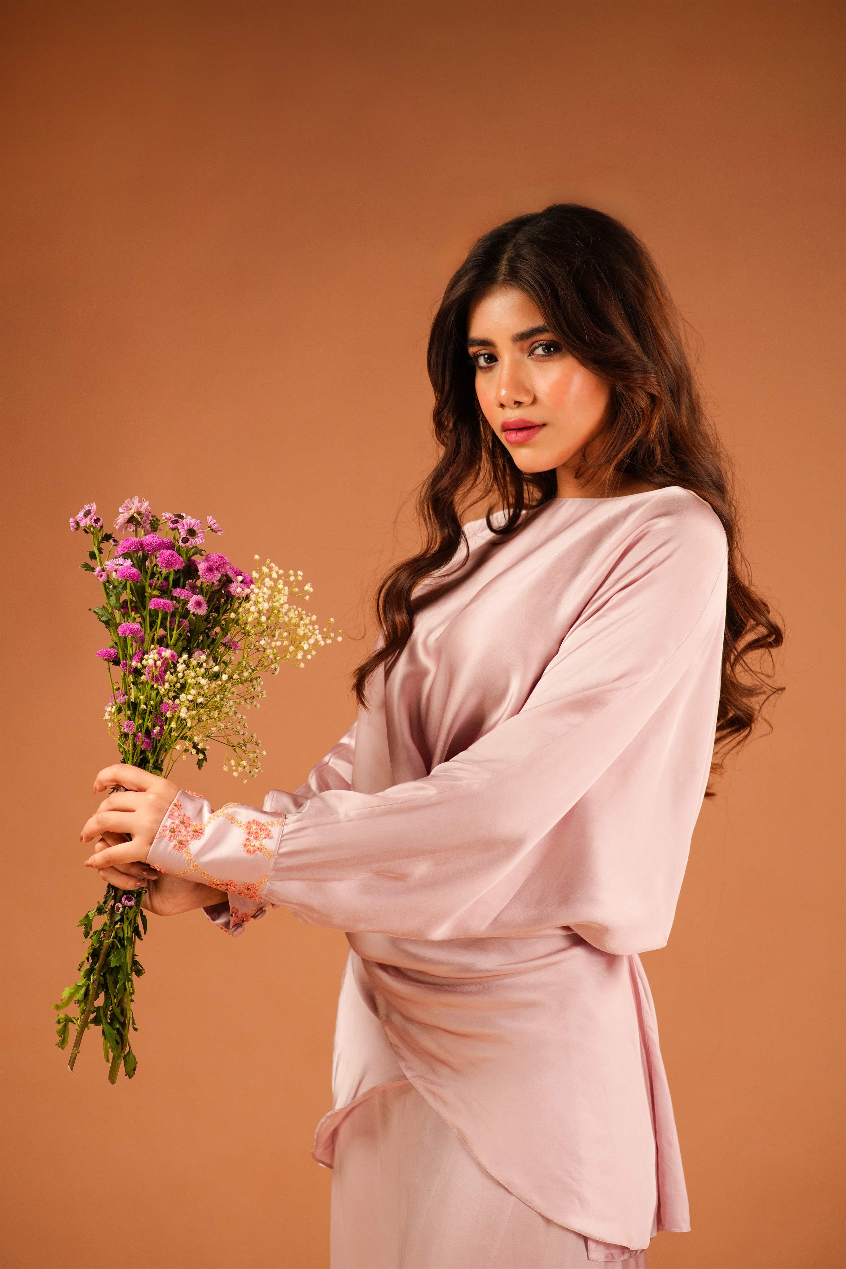 ARIA DRAPE TOP AND SKIRT SET