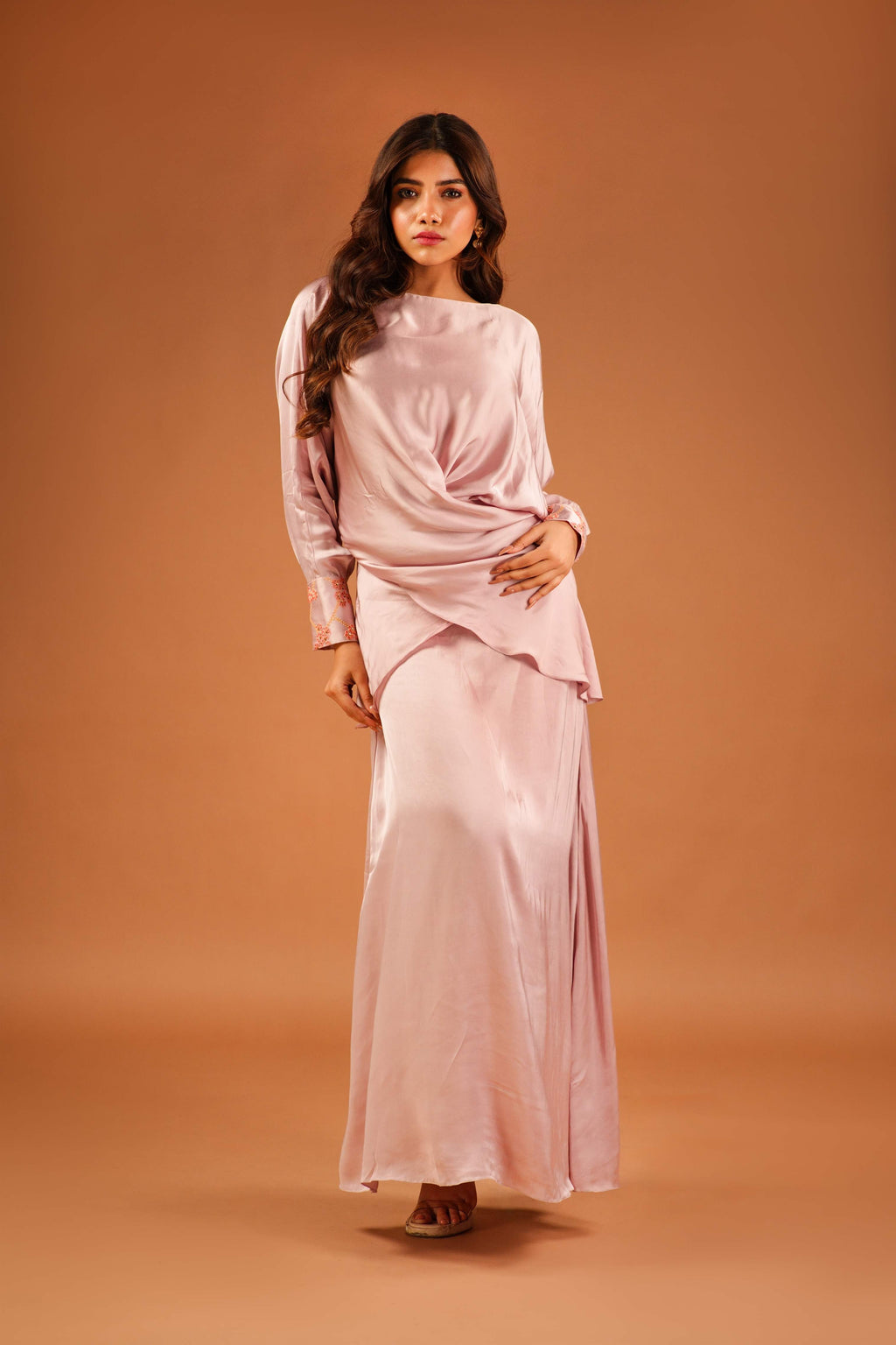 ARIA DRAPE TOP AND SKIRT SET