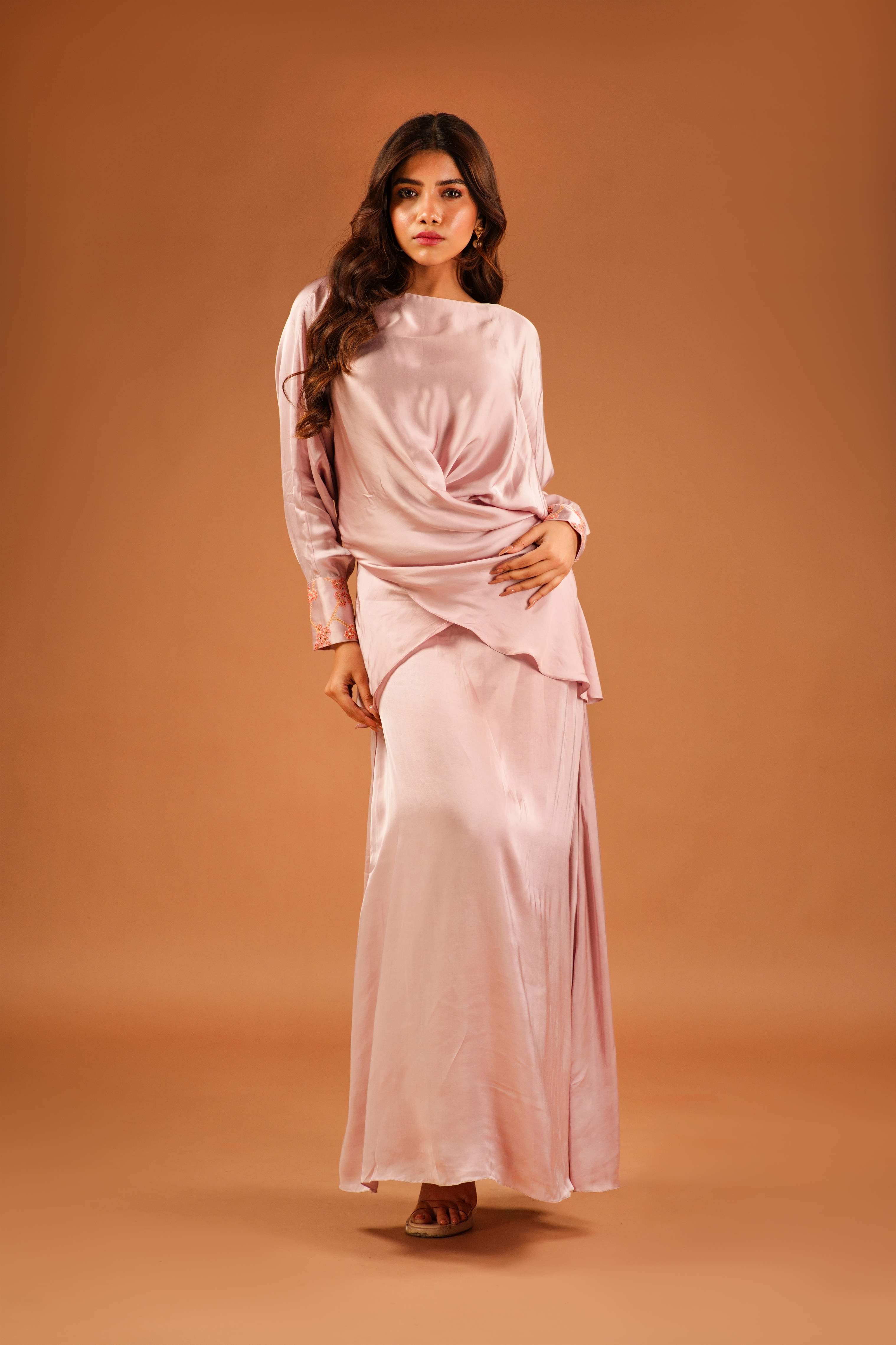 ARIA DRAPE TOP AND SKIRT SET
