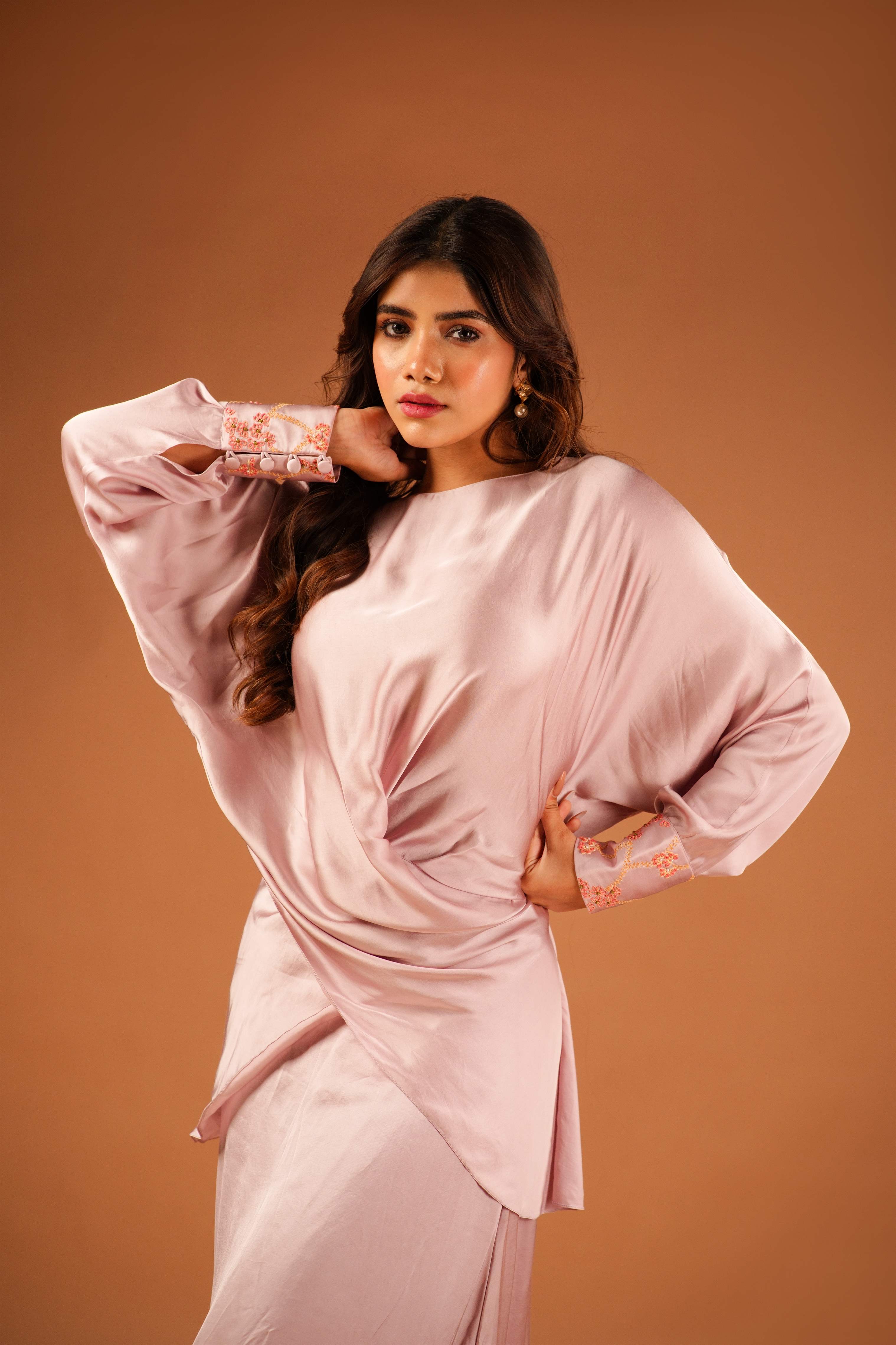 ARIA DRAPE TOP AND SKIRT SET