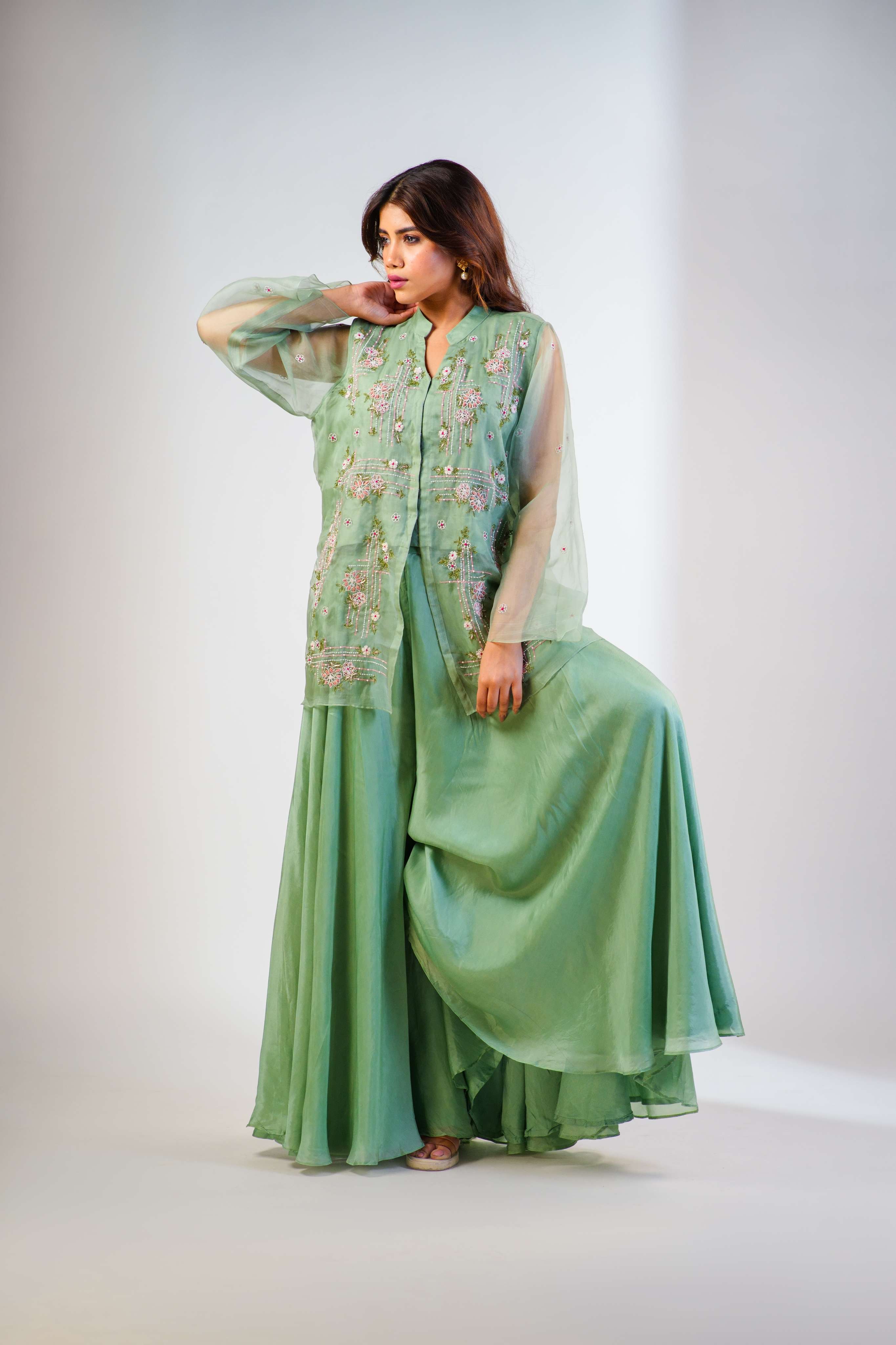 RAYA PEPLUM TOP WITH PALLAZO PANTS Main image