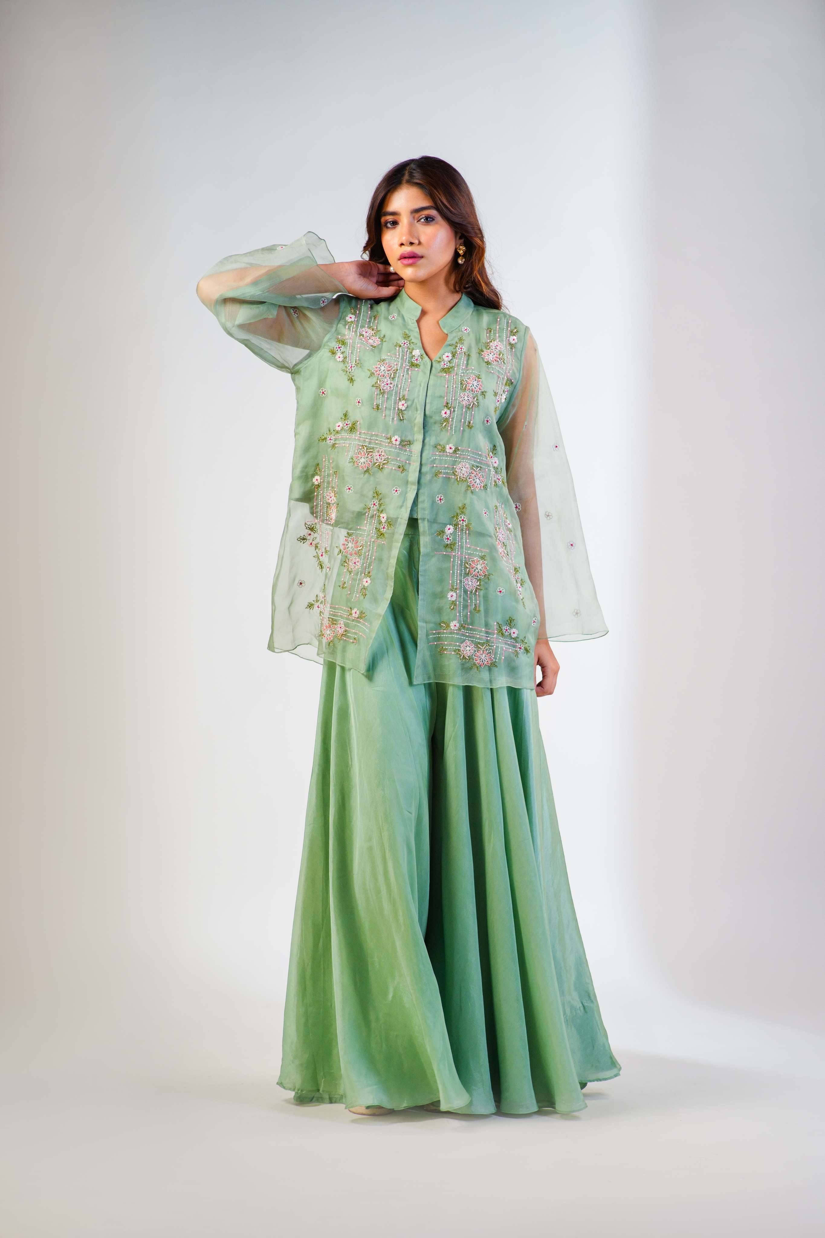 RAYA PEPLUM TOP WITH PALLAZO PANTS