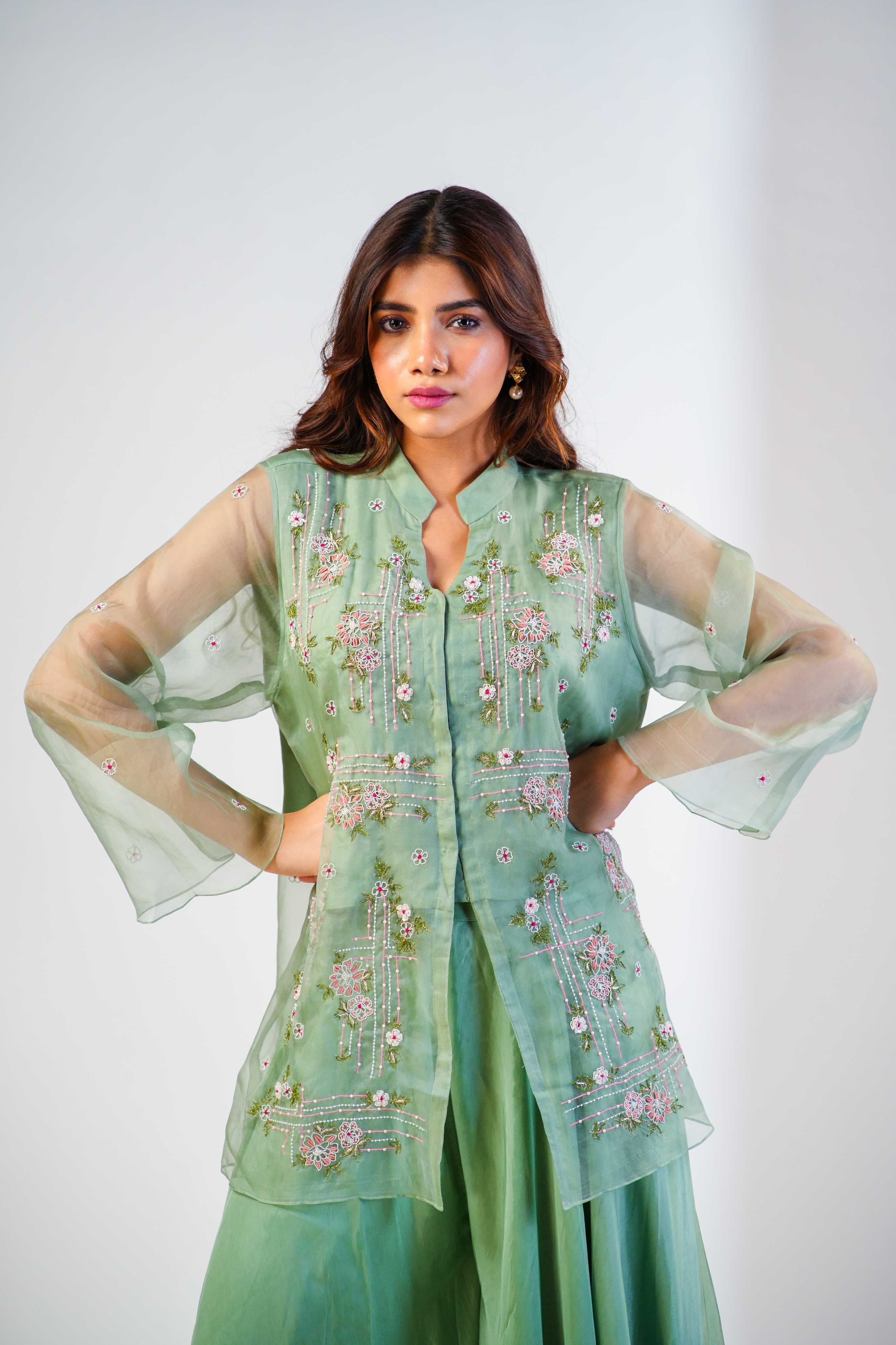 RAYA PEPLUM TOP WITH PALLAZO PANTS